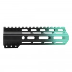 CERAKOTE GRADIENT| AR-15 ANGLE CUT CLAMP ON M-LOK 7 INCH HANDGUARD- BLACK BASE- GRADIENT- ROBINS EGG -MADE IN U.S.A